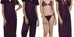 Satin Four Piece Nighty