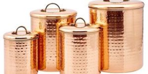 Old Dutch Hammered Copper Canister Set