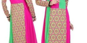 a Line Embroidery Kurti with Dhupian and Georgette Fabric