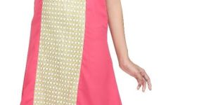 Dyed Georgette and Embrodery on Neck