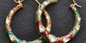 Designer Kundan and Enamelled Earring