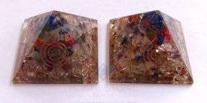 Multi Gemstone Orgone/ Orgonite Chakra Pyramid