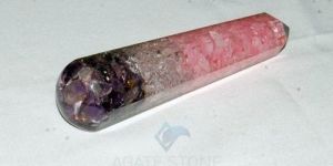 Rose-Crystal-Amethyst Faceted Massage Wands