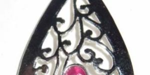 G.F. Ruby Silver Pendant