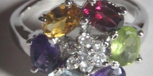 Semi Precious Multi Color Stone Rings