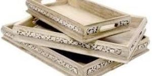 Wooden Tray Set of 3