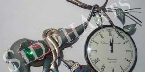 Elephant Design  Metal Fitted Clock