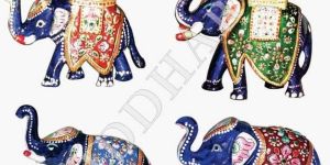 Hand Painted Elephant Statue