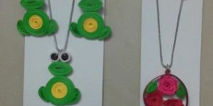Paper Quilling Pendant Set