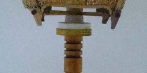 Hand Crafted Bamboo Cut Round Colored Lamp