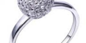 CZ 925 SIlver Plated Round Top Ring