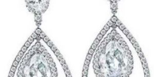 CZ Pear Shaped Diamond Earrings