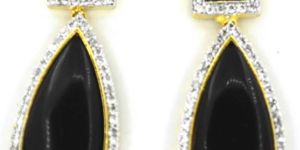 Black Gemstone Earrings