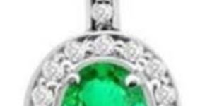 CZ Emerald Studded Pendant