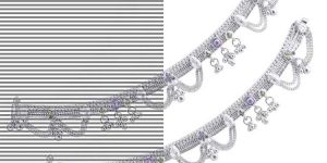 Plain Silver Anklets