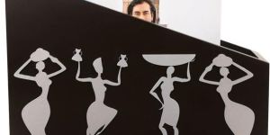 Tribal Wooden Magazine Holder