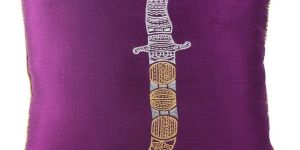 Zari Embroidered Classy Sword Cushion Cover