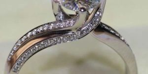 925 Sterling Silver Moissanite off White Ring(NJ22)