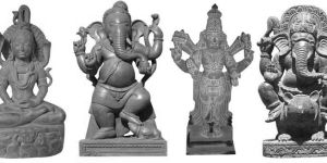 Carved Stone God Statues