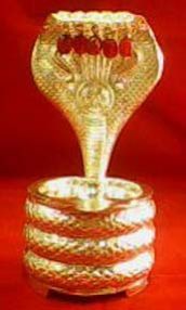 Gold Plated Snake Statue