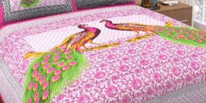 Cotton Printed Double Bedsheet with Pillow Covers