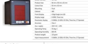 3 PH VAF Digital Power Meter