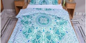 Floral Green Cotton Duvet Cover