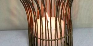 Wire Pillar Holder Iron Lantern