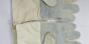 Leather Cotton Safety Gloves