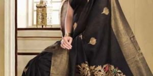 Katan Silk Embroidered Sarees