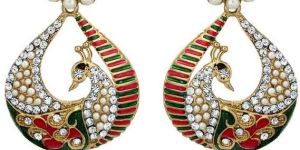 Zaveri Pearls Peacock Persona Dangle Earrings