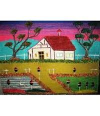 Jute Painted Wall Hanging