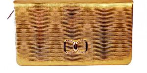 Girly Looks Golden Women Clutch