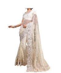 Embroidered Net Saree