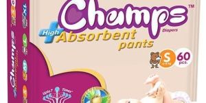 Champs High Absorbent Diaper Small (60 Pcs)