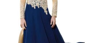 Embroidery Work Semi Stitched Anarkali Suit