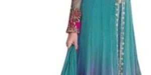 Georgette Embroidered Anarkali Type Suit