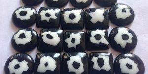 DESIGNED BLACK GLASS STONE