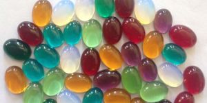 TRANSPARENT GLASS  STONES CABOCHON