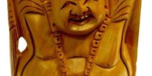 Wooden Buddha Happy Man
