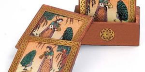 Wooden Gem Stone Coaster