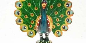 WOODEN PAINTING PEACOCK