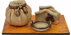 Wooden & paper Mache Office Set