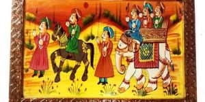 Wooden Rajasthani Painting Key Holder