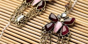 Long Butterfly Crystal Earrings