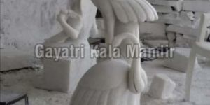 Marble Crane Statue