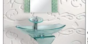 Glass Twsit Bend Vanity Set