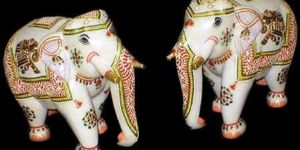 Marble Elephant Statue