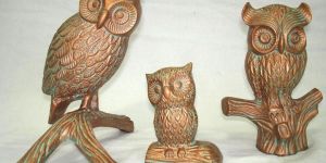 Aluminium Owl Sculpture - Item Code : 3349