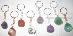 Tumbled Stone Keychain